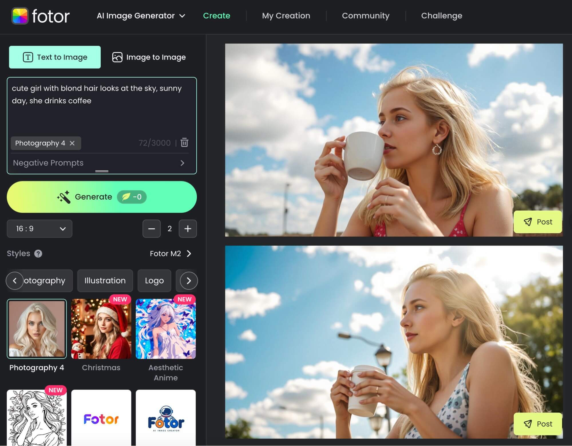 Изображения из нейросети Fotor