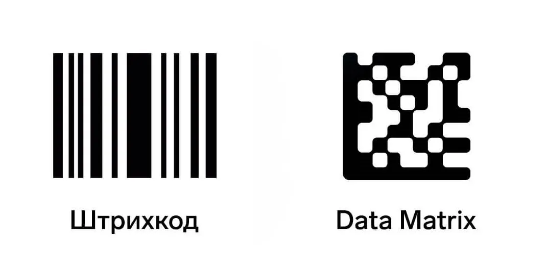 Сравнение штрихкода и Data Matrix — линейный штрихкод и двумерный код маркировки товаров